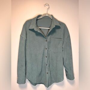 Sage green corduroy shaker size Medium.